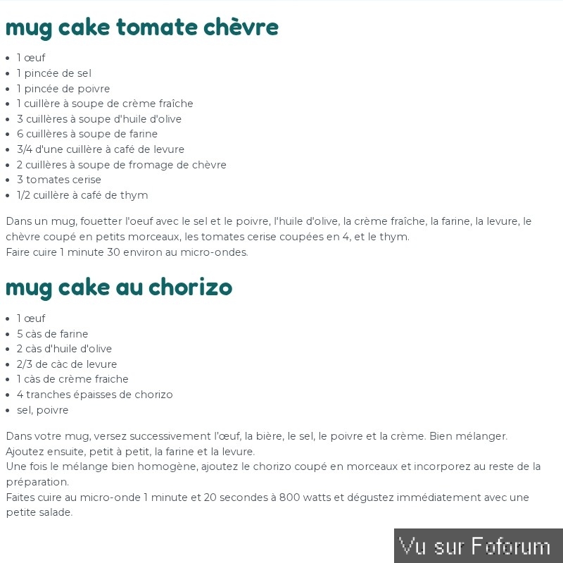 Recette micro onde pas cher