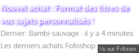 Nouvel achat : Format des titres de vos sujets personnalisés !