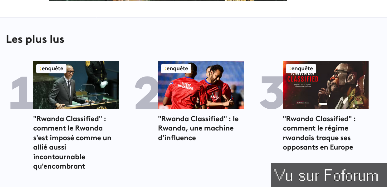 Enquête France Info "Rwanda classified"