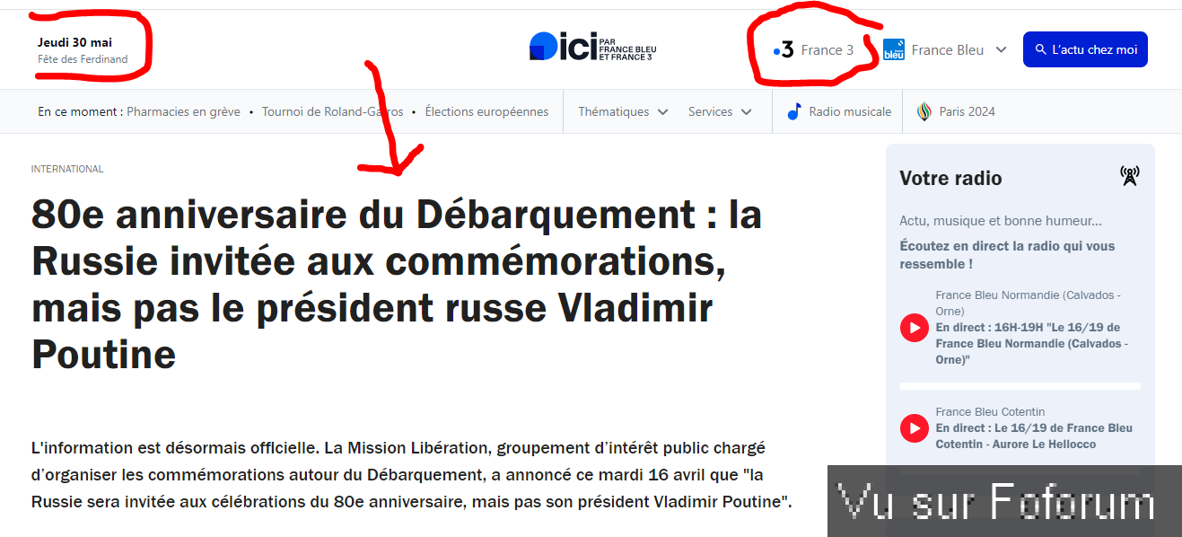 La Russie invitée le 6 Juin en Normandie