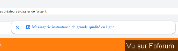 Un bouton bleu en bas à droite de foforum