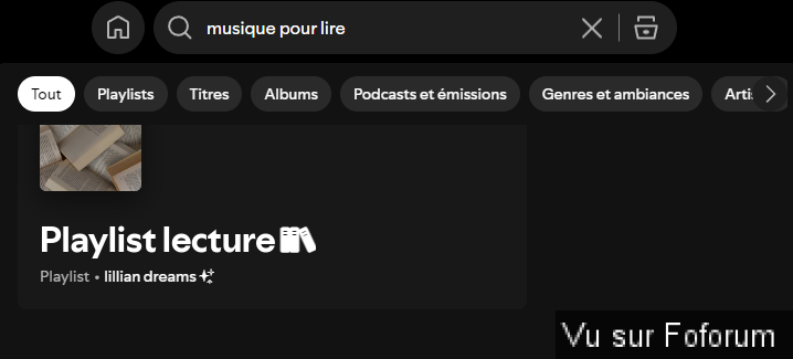 Playlist pour lire
