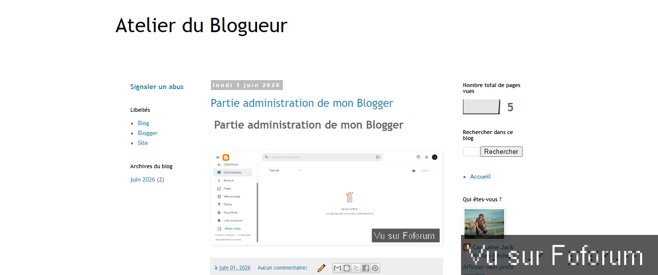 BLOGGER : Atelier du Blogueur