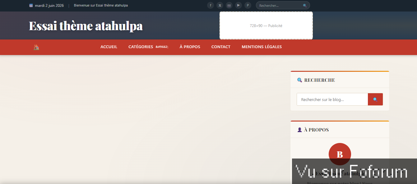 BLOGGER : Essai thème atahulpa