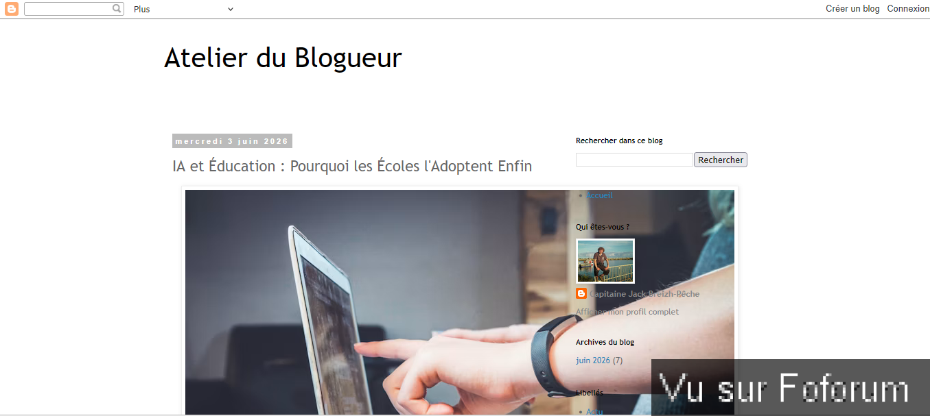 BLOGGER : Atelier du Blogueur