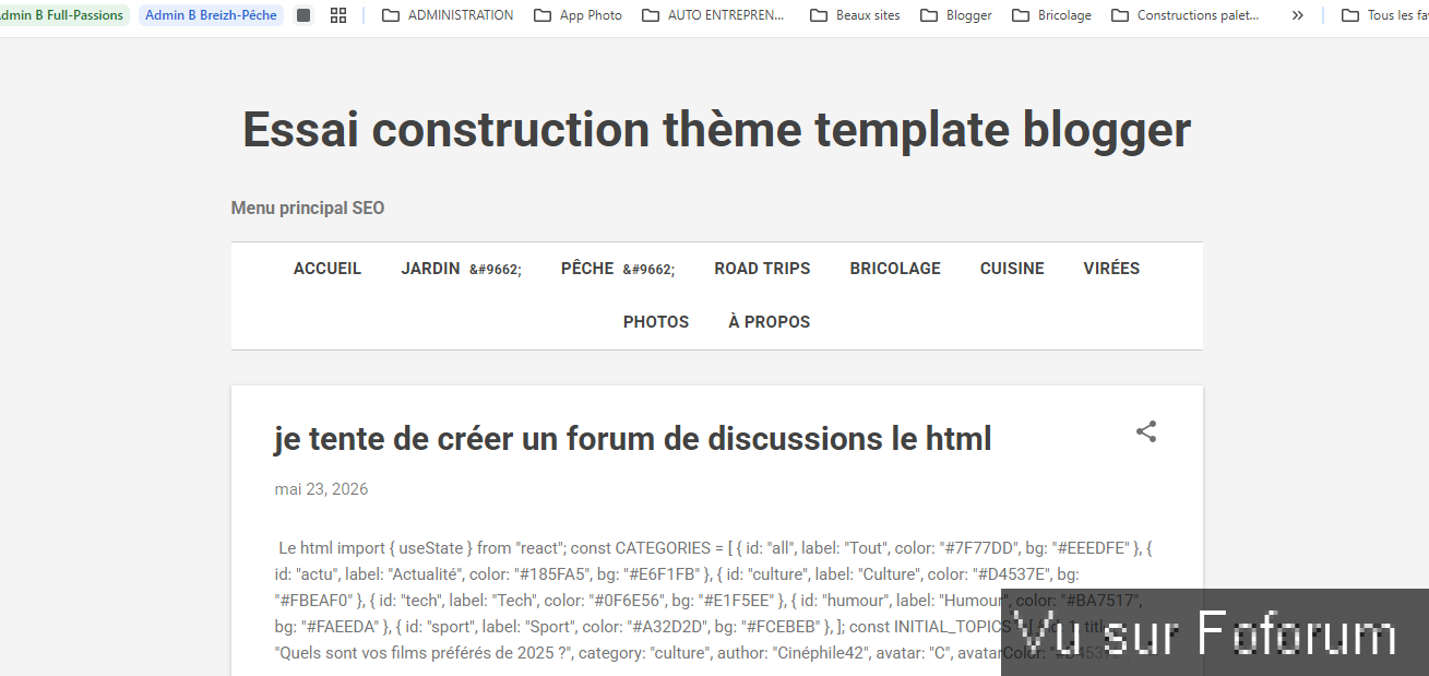 Modification d'un thème Blogger Essential Light