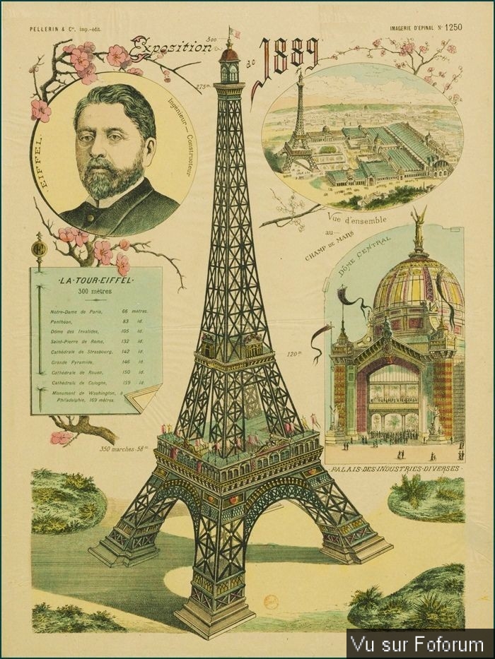 La Tour Eiffel en 1889.