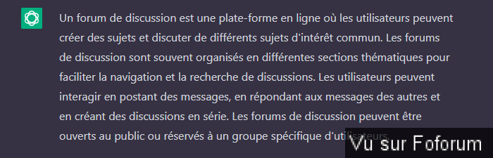 Première question : Qu'est qu'un forum de discussion