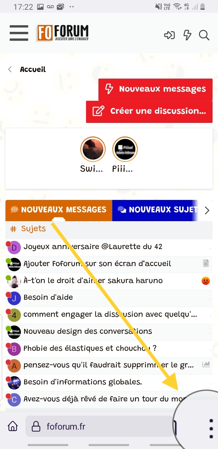 Ajouter Foforum sur son écran d’accueil