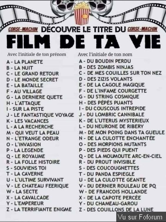 Quel serait le titre du film de votre vie ?