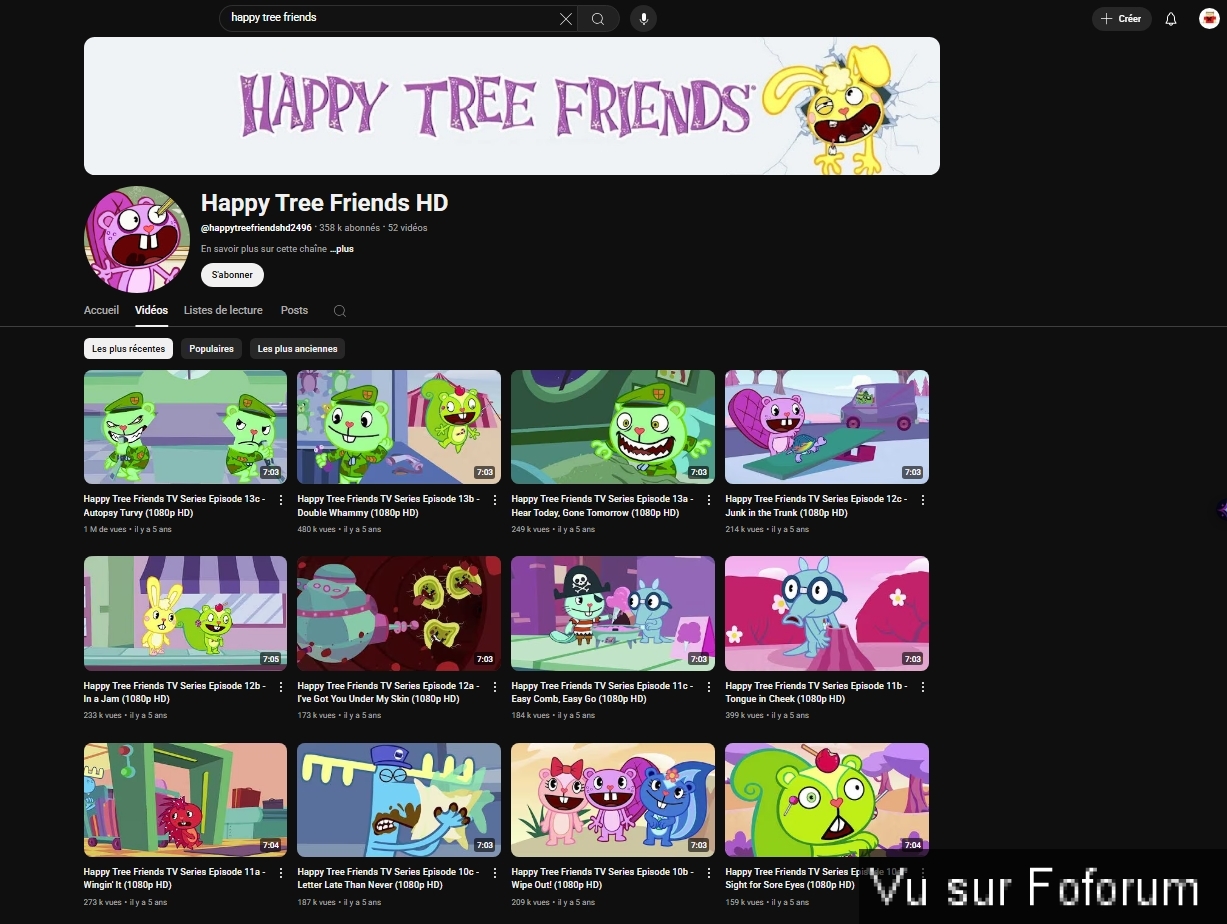 Nous demandons l'arrêt de la diffusion et du visionnage de la série Happy Tree Friends.
