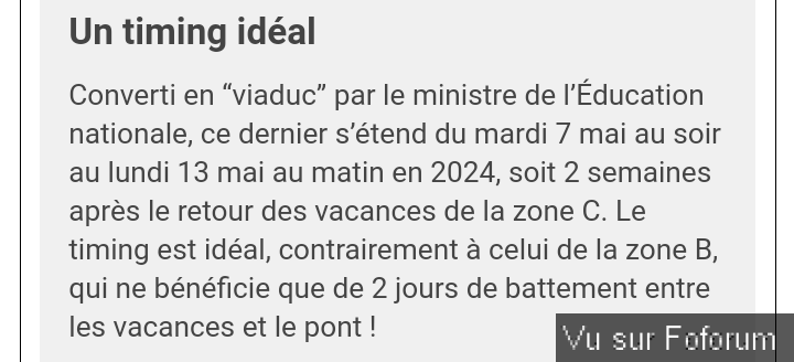 Vous êtes quelles zone pour les vacances ?