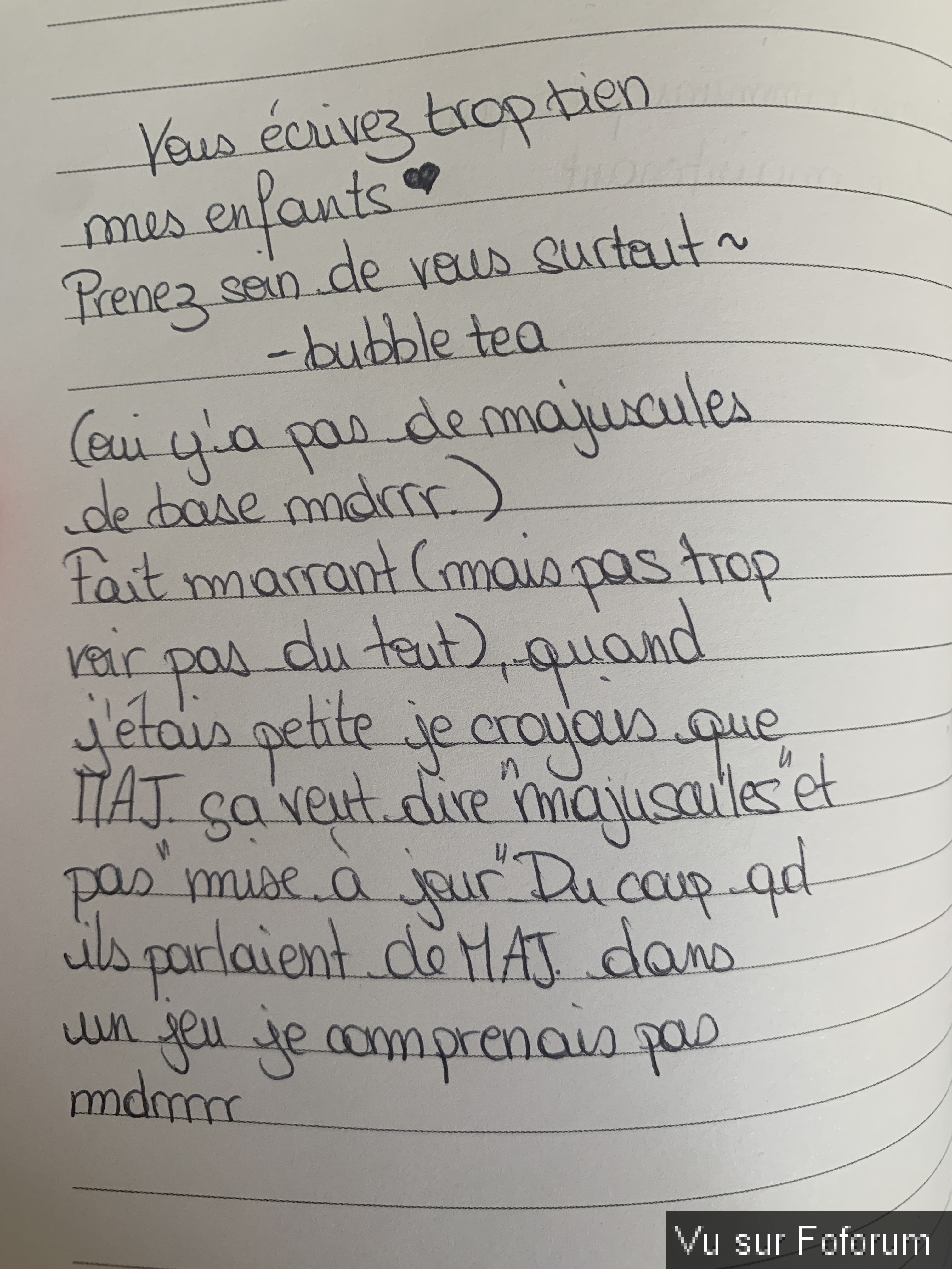 Votre écriture… Je me pose la question ! ✨