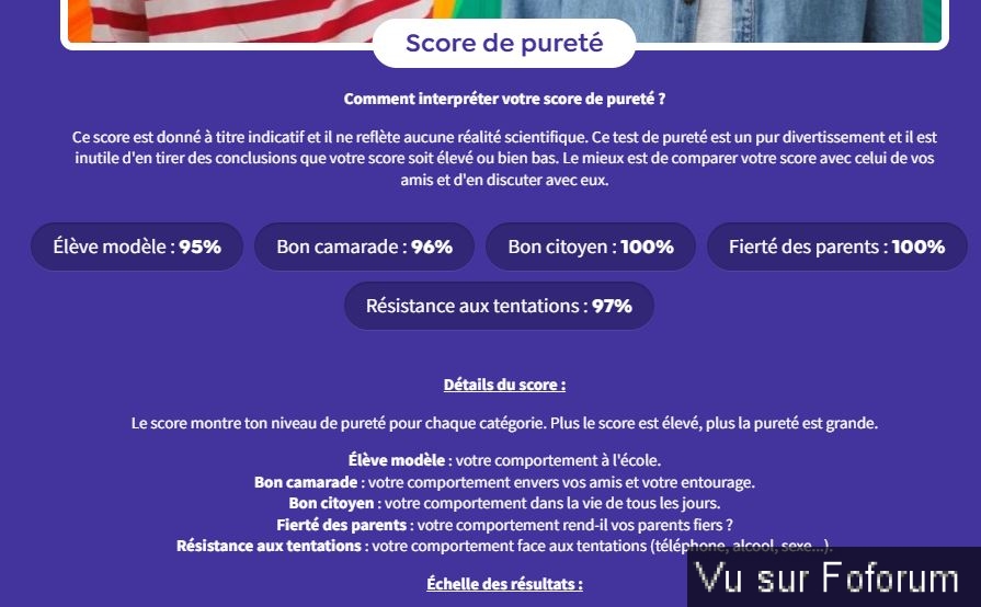 Le test de pureté pour ados