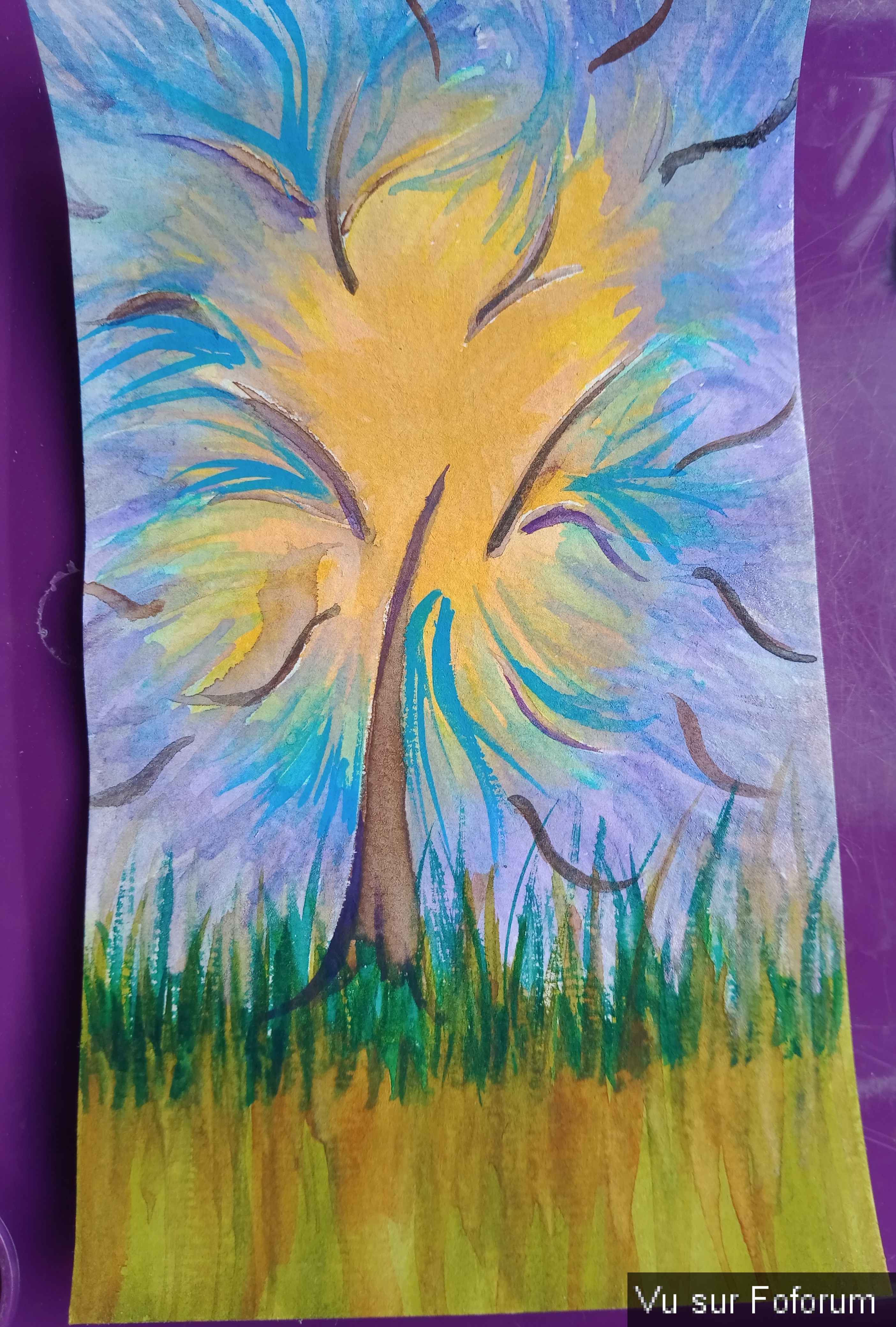 Un arbre en aquarelle