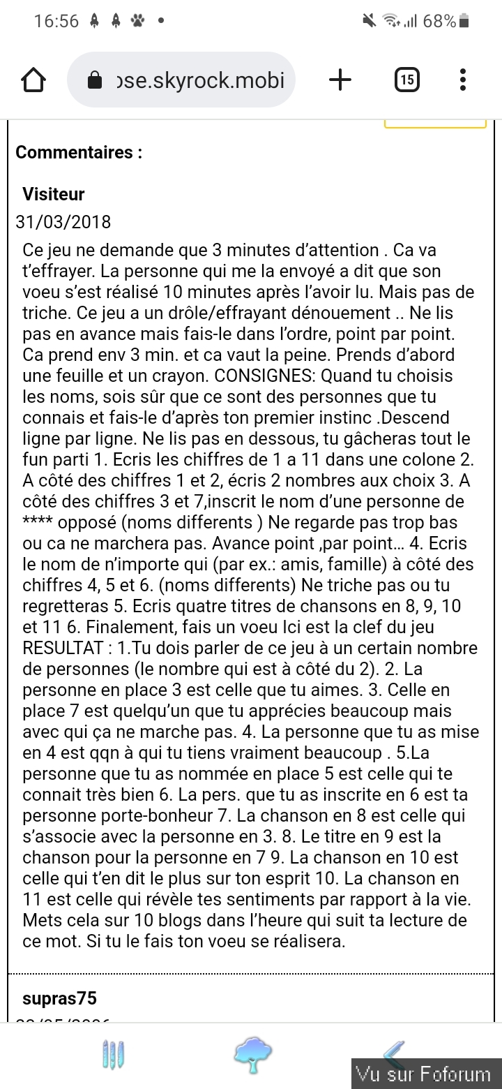 Question d'intelligence et de savoir . Qui peut répondre sans fauter ? À vous !