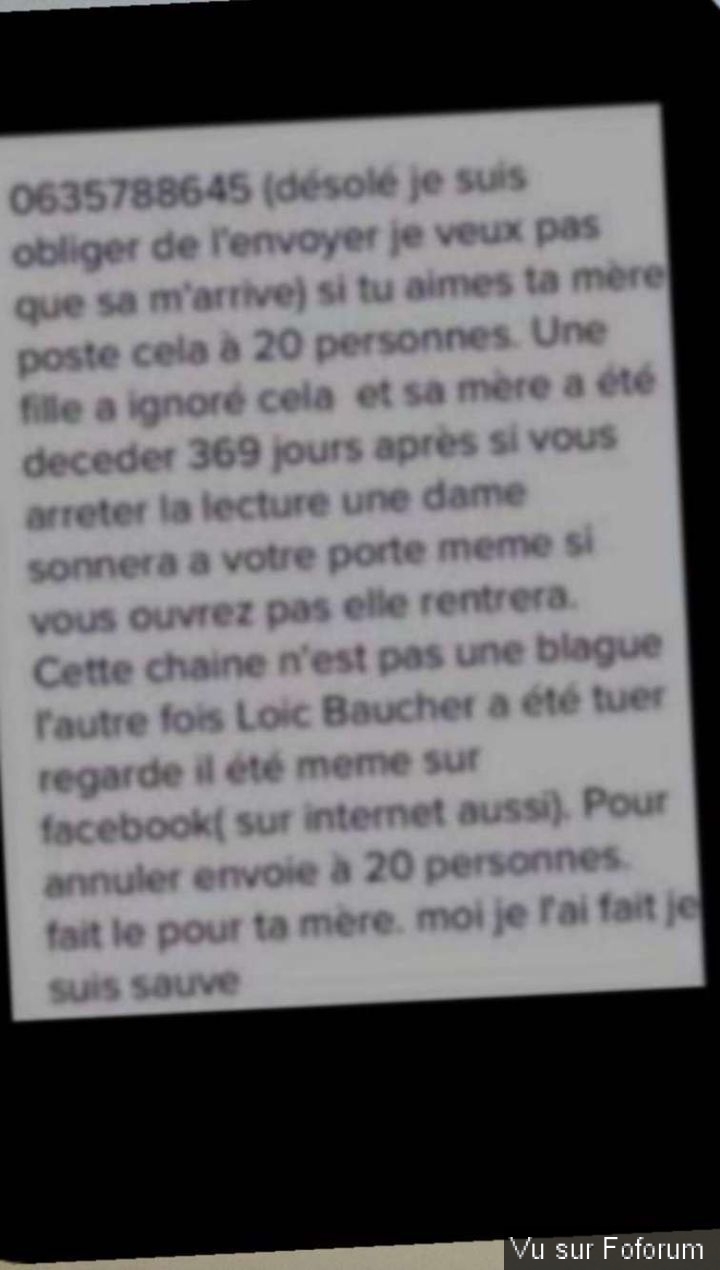 Une fille que je connais arrete pas de menvoyer des trucs comme ca cest chiant