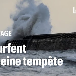 "On a bien rigolé" : ces bretons ont surfé sur les vagues de la tempête Ciaran