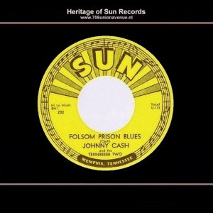 (1955) Sun 232-B ''Folsom Prison Blues'' Johnny Cash & The Tennessee Two