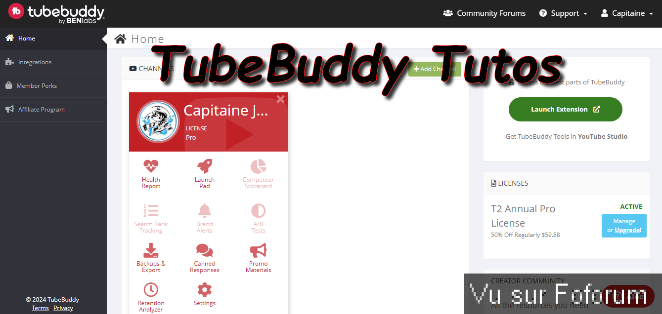 Tubebuddy - Capitaine Jack